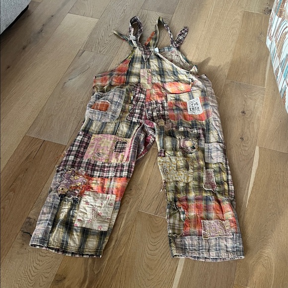 Magnolia Pearl Artisan Patched Overalls - Picture 11 of 15